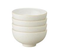 Denby - Impression Cream Rice Bowls Set of 4 - Dishwasher Microwave Safe Crockery - Ceramic Stoneware Tableware
