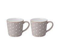 Denby - Impression Pink Large Coffee Mug Set of 2 - 400ml Stoneware Ceramic Tea Mug Set - Dishwasher Safe, Microwave Safe