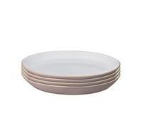 Denby - Impression Pink Medium Plates Set of 4 - Dishwasher Microwave Safe Crockery - Ceramic Stoneware Tableware Plates For Lunch & Dinner