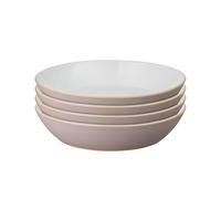Denby - Impression Pink Pasta Bowls Set of 4 - Dishwasher Microwave Safe Crockery - Ceramic Stoneware Tableware