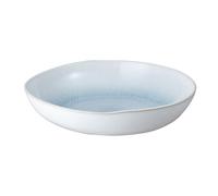 Denby - Kiln Blue Large Organic Dish - Large 2800ml Capacity Ceramic Bowl for Snacks, Salad - Dishwasher & Microwave Safe Stoneware Crockery - Reactive Glaze - Chip Resistant Ornament - L28xW28xH7cm