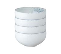 Denby - Kiln Blue Set of 4 Ramen Bowls - Large 1220ml Capacity - Dishwasher & Microwave Safe Ceramic Crockery - Bowls for Soup, Rice, Cereal - Chip & Crack Resistant Stoneware - L17.5xW17.5xH8.5cm