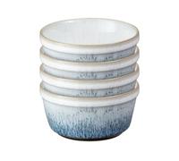 Denby - Kiln Blue Stoneware Ramekin Set of 4-170ml Capacity Souffle Dish For Baking, Cooking - Oven Proof, Microwave & Dishwasher Safe - Small Glazed Ceramic Bowls For Creme Brulee, Dessert