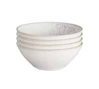 Denby - Kiln Cereal Bowls Set of 4-530ml Capacity - Chalk White, Oatmeal & Grey - Dishwasher & Microwave Safe Crockery - Versatile Piece - Ceramic Stoneware - Chip & Crack Resistant - L16.5xW16.5xH6