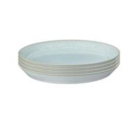 Denby - Kiln Green Medium Plates Set of 4 - Dishwasher & Microwave Safe Crockery - Tranquil & Soft Hand Glaze Effect - Versatile Piece - Ceramic Stoneware - Chip & Crack Resistant - L21.5xW21.5xH2.5