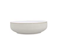 Denby - Natural Canvas Large Serving Bowl - Dishwasher Microwave Safe Crockery 2L, 24.5cm - Beige, White Ceramic Stoneware Tableware - Chip & Crack Resistant