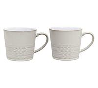 Denby Natural Canvas Textured Mug Set, Cream, Set of 2