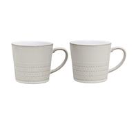 Denby Natural Canvas Textured Mug Set, Cream, Set of 2
