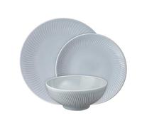 Denby Porcelain Arc 12 Piece Porcelain Tableware Set Grey