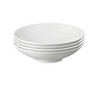 Denby Porcelain Arc Set of 4 Porcelain Pasta Bowls Grey