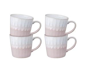 Denby Reactive Pink Set Of 4 Mugs