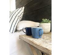 Denby Set of 2 Studio Blue Ridged Mugs Blue Mix