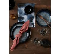 Denby Set of 4 Halo Dinner Plates Dark Blue