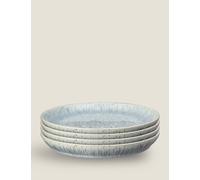 Denby Set of 4 Halo Speckle Dinner Plates Blue Mix