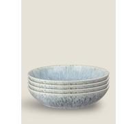 Denby Set of 4 Halo Speckle Pasta Bowls Blue Mix