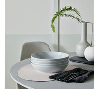 Denby - Dove Grey Set of 4 Pasta Bowls - 1050ml Capacity - Dishwasher Safe Ceramic Crockery - Glazed Bowl Set for Dinner & Lunch - Pasta Dishes for Rice, Noodles - Chip & Crack Resistant Stoneware