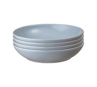 Denby - Sky Blue Set of 4 Pasta Bowls - 1050ml Capacity - Dishwasher Safe Ceramic Crockery - Glazed Bowl Set for Dinner & Lunch - Pasta Dishes for Rice, Noodles - Chip & Crack Resistant Stoneware