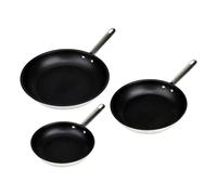 Denby - Stainless Steel 3 Piece Frying Pan Set - Quality Stainless Steel - Dishwasher & Oven Safe Pan - Small, Medium & Large Pan - Durable & Stylish - Excellent Heat Distribution