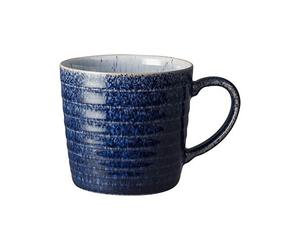 Denby Stoneware Studio Blue Cobalt Ridged Mug