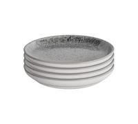 Denby - Studio Grey Accent Set of 4 Small Plates - Dishwasher & Microwave Safe Crockery - Unique Hand Glaze Effect - Versatile Piece - Ceramic Stoneware - Chip & Crack Resistant - L17xW17xH2.3