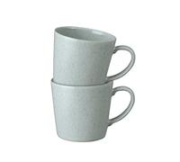 Denby - Teal Speckle Large Mug Set of 2-400ml Capacity - Dishwasher & Microwave Safe Crockery - Soft Textured Glaze Effect - Ceramic Stoneware Mugs - Chip & Crack Resistant - L13xW9.5xH9