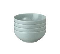 Denby - Teal Speckle Set of 4 Cereal Bowls - 820ml Capacity - Dishwasher & Microwave Safe Crockery - Soft Textured Glaze Effect - Ceramic Stoneware Cereal Bowls - Chip & Crack Resistant - L17xW17xH6.5