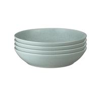 Denby - Teal Speckle Set of 4 Pasta Bowls - 1050ml Capacity - Dishwasher & Microwave Safe Crockery - Soft Textured Glaze Effect - Ceramic Stoneware Pasta Bowls - Chip & Crack Resistant - L22xW22xH5