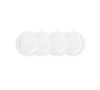 Denby White Porcelain Small Plates Set of 4 - 19cm Dishwasher Microwave Safe Crockery - Chip & Crack Resistant Glazed Appetiser Side Plates