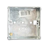 Dencon 1 Gang 35mm Metal Back Box Electrical Plug Socket Wall Box Electrics