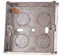 Dencon 1 Gang Metal Back Box (Pack Of 10) Silver (25mm)