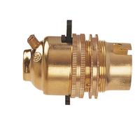 Dencon 101NB Bc Brass 1/2In Switched Lamp Holder