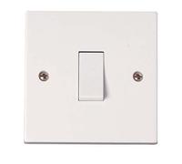 Dencon 10A 1 Gang 2 Way Switch in White Dencon White