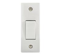 Dencon 10Amp 1 Gang 2 Way Architrave Switch With Mounting Box White (One Size)