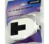 Dencon 13A 1 Gang Black Rubber Trailing Socket (No Lead) *Fast Postage*