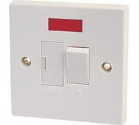 Dencon 13A Switched Fused Spur with Pilot Lamp to BS1363 in White Dencon White