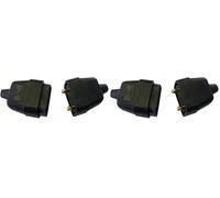 Dencon 2 Pin Rubber Connector Plug 10A Black (Pack of 2)