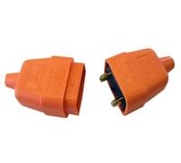 Dencon 9412ORNB 2 Pin Rubber Connector Plug 10A Orange