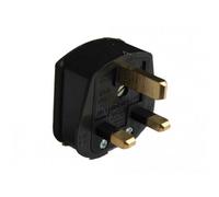 Dencon 3 Pin Rubber Plug 13A Multi Colour (Black)