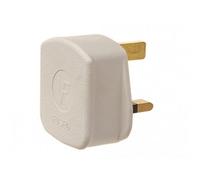 Dencon 3 Pin Rubber Plug 13A Multi Colour (White)