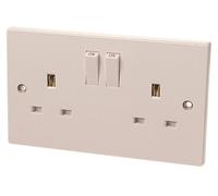 Dencon 4409NB Switched Socket 2-Gang 13A