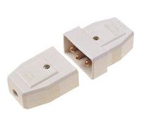 Dencon 5 amp 3 pin Electrical Cable Connector - White