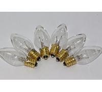 Dencon 6 x 12V 3W E12 CES Clear Small Conical Christmas Fairy Light Bulb, Pifco, Noma