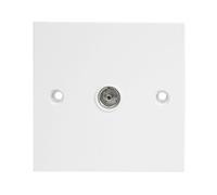 Dencon 7119NB Single Flush Coax Tv Socket White