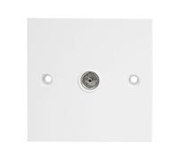 Dencon 7119Nb Single Flush Coax Tv Socket White Dcn7119Nb