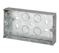 Dencon 8845Nb Metal Back Box 2-Gang 25mm Dcn8845Nb