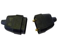 Dencon 9412BNB 2 Pin Rubber Connector Plug 10A Black