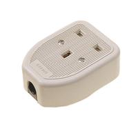 Dencon 9413WNB Rubber Trailing Socket 13A 1-Gang White