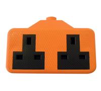 Dencon Trailing Socket 13A 2-Gang Orange