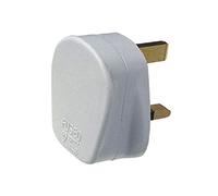 Dencon - BP1689-13A, 3 Pin Plug Fused 13A to BS1363, White - Bubble-Packed