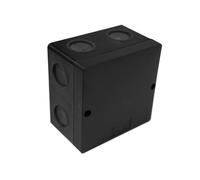 Dencon IP66 Junction Box Black 100x100mm - Weatherproof & Durable